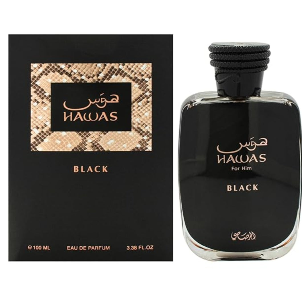 Hawas Black by Rasasi for Men - 3.38 oz EDP